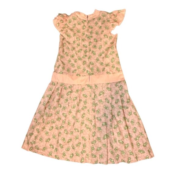 Cranston Village Handmade Vintage-Inspired Pink Strawberry Ruffle Dress  M/L Cos - Picture 5 of 7